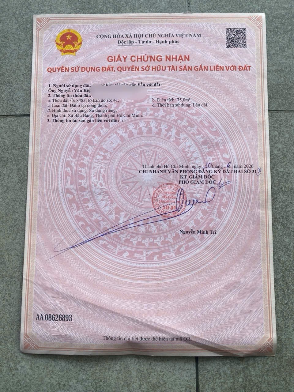CHÍNH CHỦ Bán Đất Nền Dự Án Khu Dân Cư Đức Phát 3 Quốc Lộ 13, TT Lai Uyên, Bàu Bàng, Bình Dương