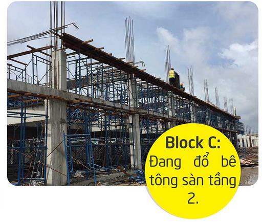 Block C đã hoàn thành phần móng
