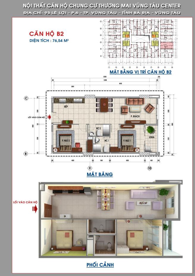 Thiết kế căn hộ B2