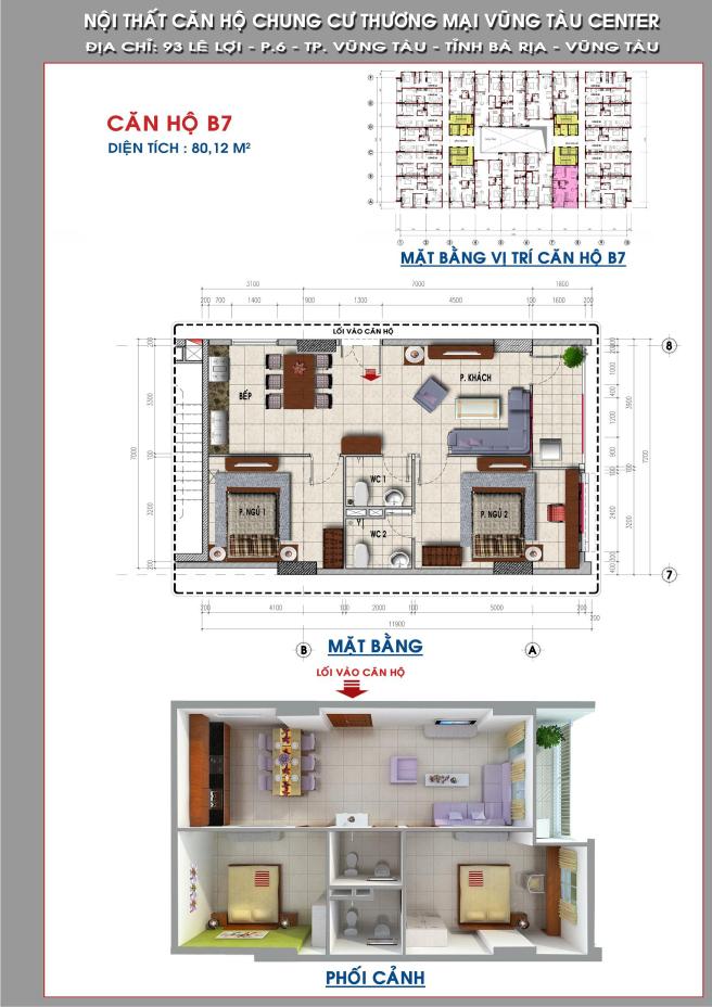 Thiết kế căn hộ B7