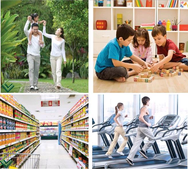 Dự án được đầu tư các phân khu vui chơi, mua sắm, và chung cư cao cấp... khu vui chơi tqx