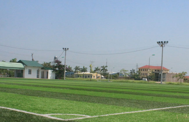 Sân bóng đá đã được xây dựng xong
