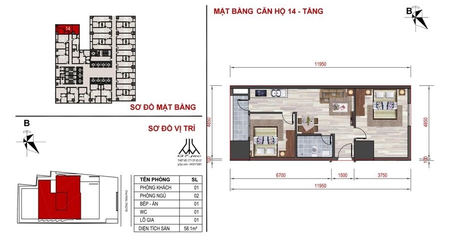 Thiết kế căn hộ 14