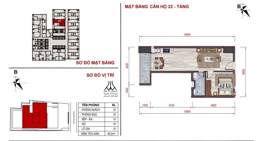 Thiết kế căn hộ 22