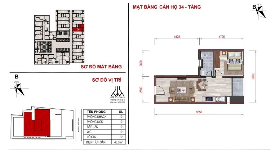 Thiết kế căn hộ 34