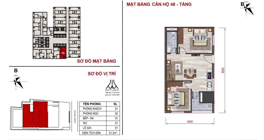Thiết kế căn hộ 48