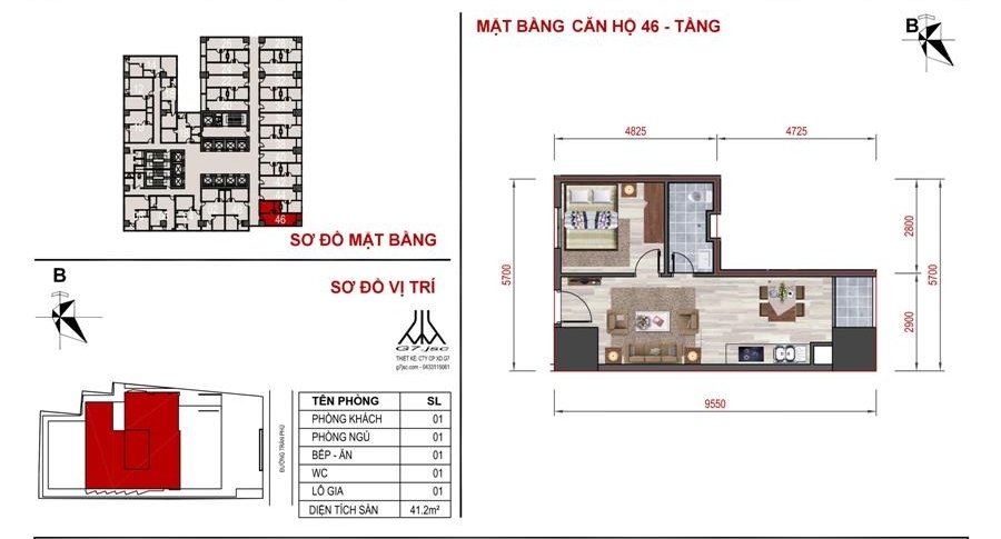Thiết kế căn hộ 46