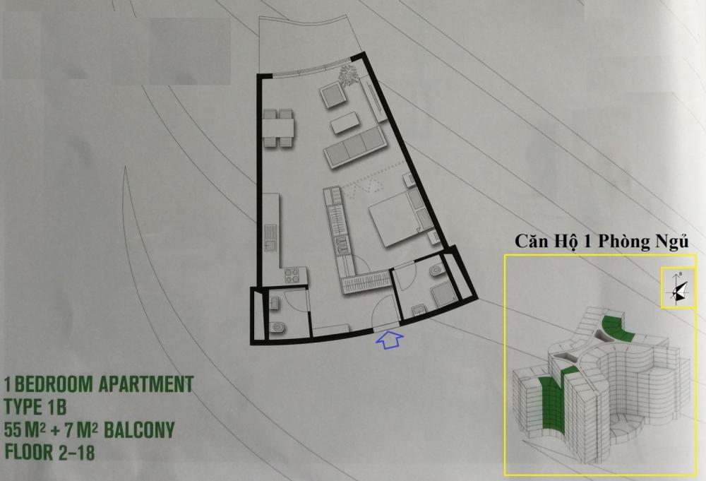 Thiết kế căn hộ B1-B4,B12-B16