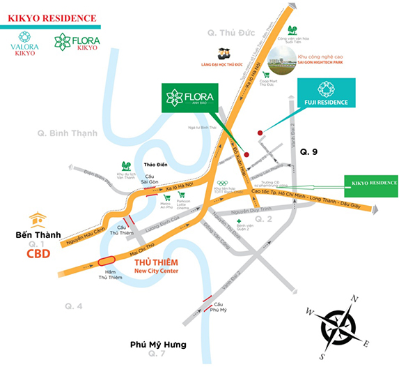 vị trí dự án dự án Kykio