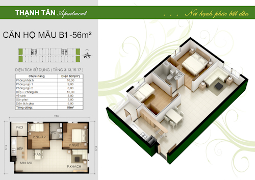 Thiết kế căn hộ B1