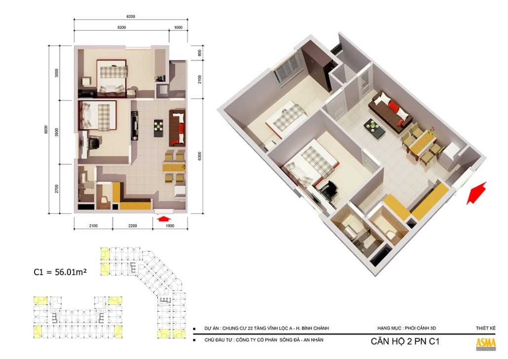 Thiết kế căn hộ C1