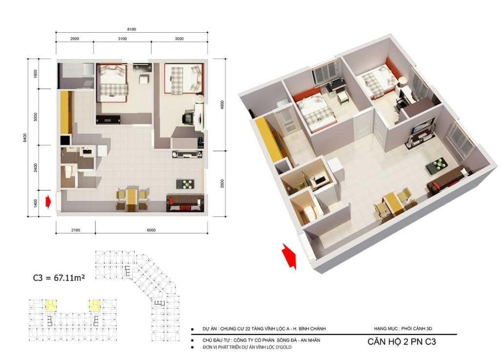 Thiết kế căn hộ C3