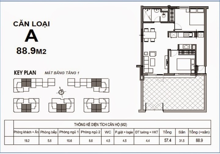 Thiết kế căn hộ loại A