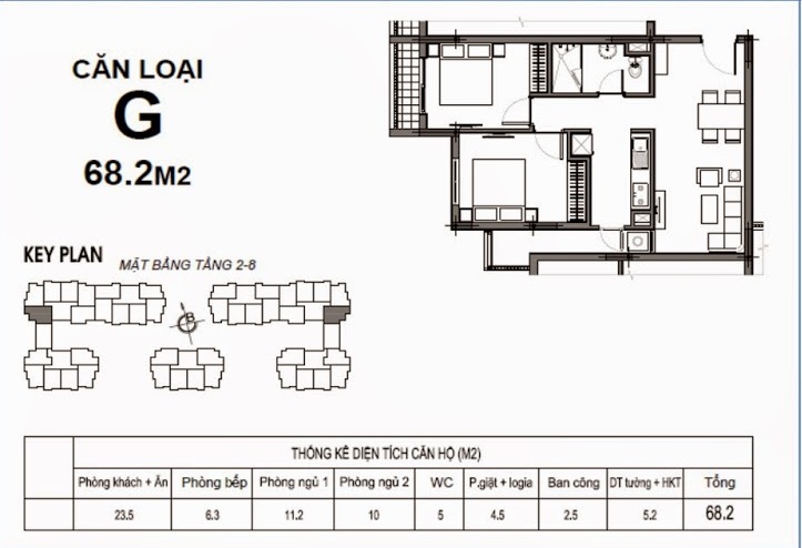 Thiết kế căn hộ loại G
