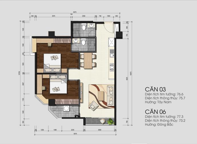 Thiết kế căn hộ 03-06