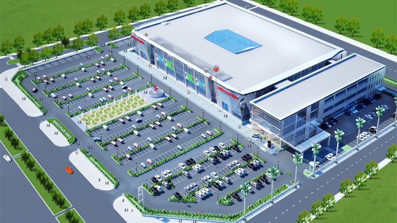 Phối cảnh tổng thể Savico MegaMall Long Biên Savico MegaMall Long Biên