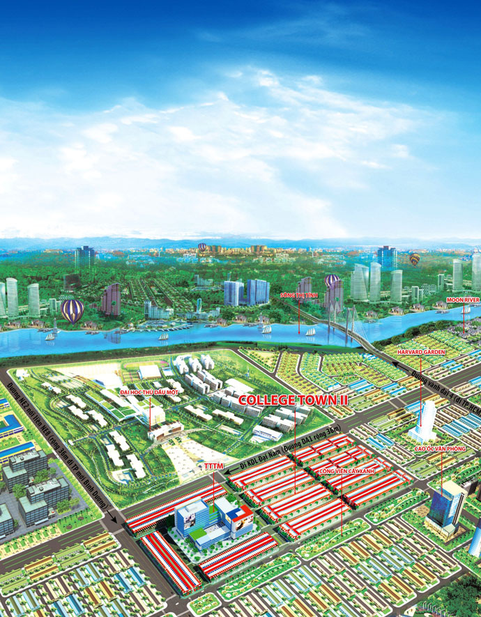 Phối cảnh dự án College Town II Tổng quan của Phố Thương mại Tri thức College Town II | ảnh 1