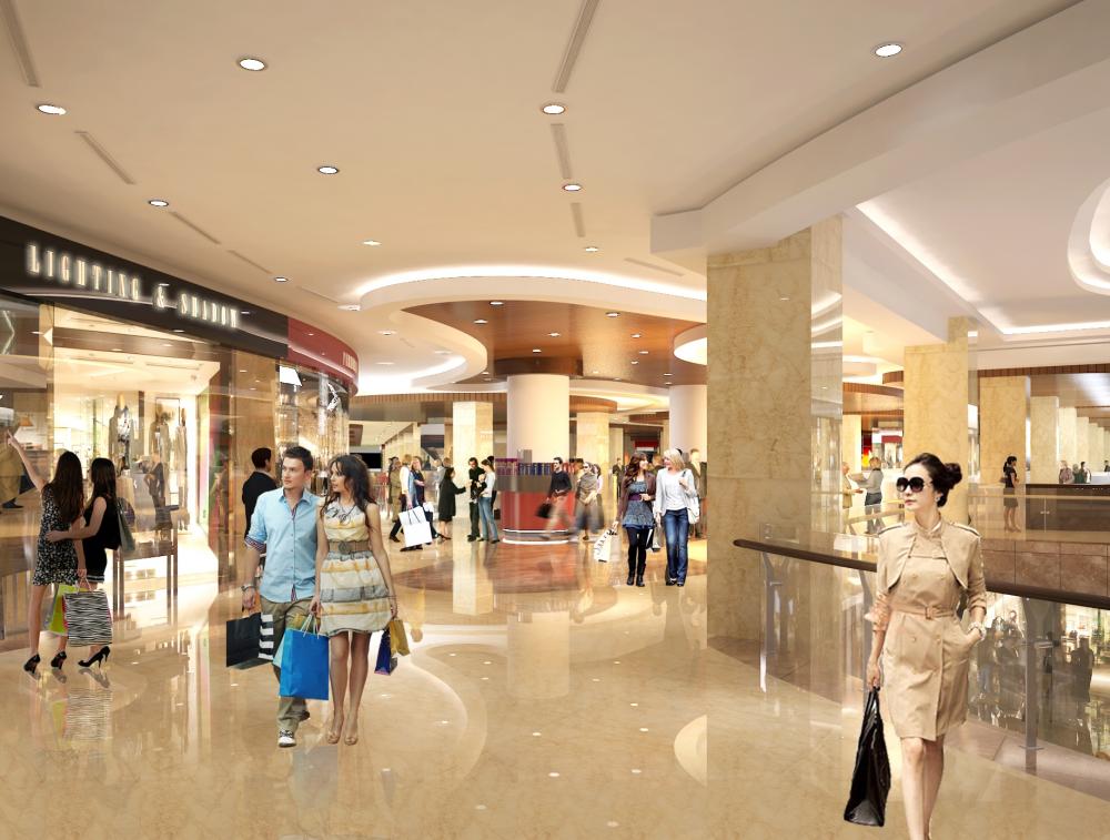 Trung tâm thương mại được xây dựng với mức đầu tư lớn khu trung tâm thương mại