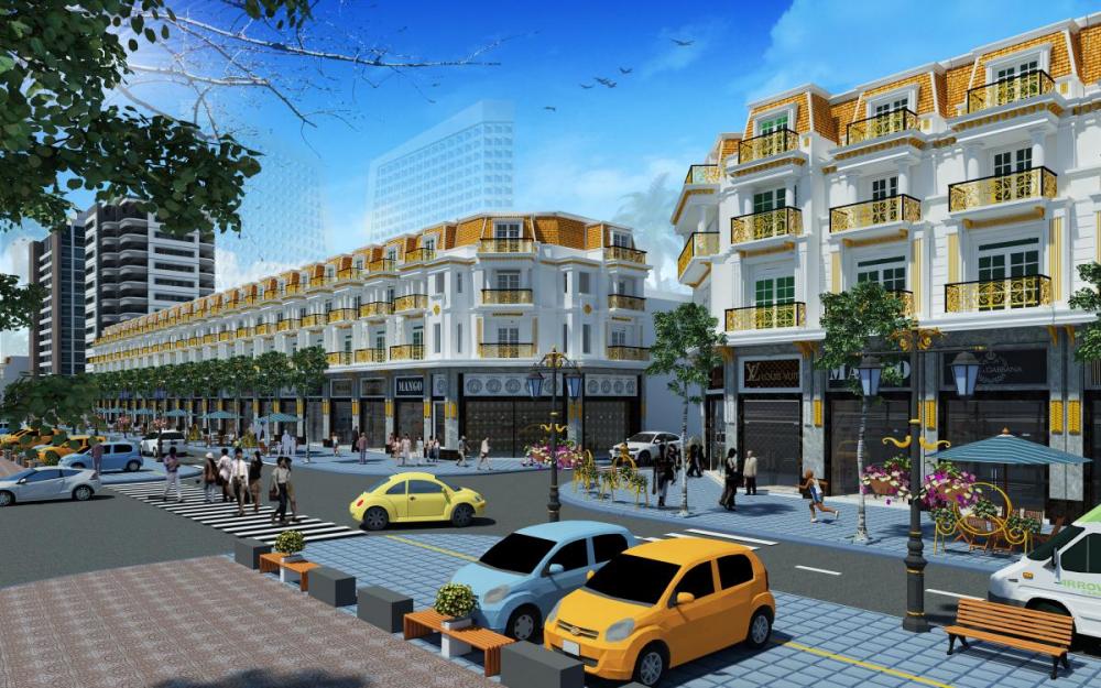 Phối cảnh tổng thể dự án Khu thương mại 24h Vạn Phúc Khu đô thị nhà phố thương mại 24h