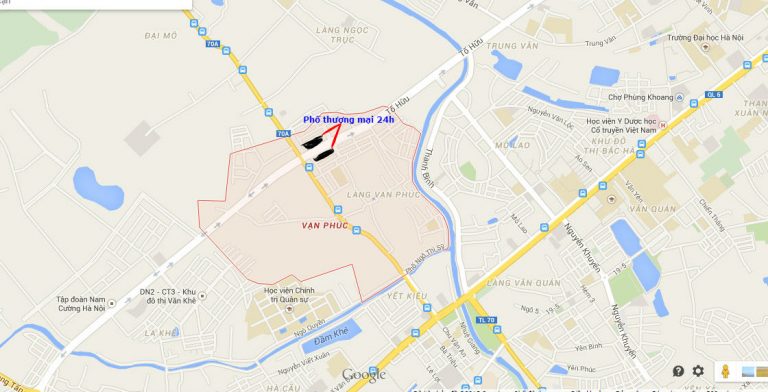 Vị trí của dự án Khu mua sắm thương mại 24h