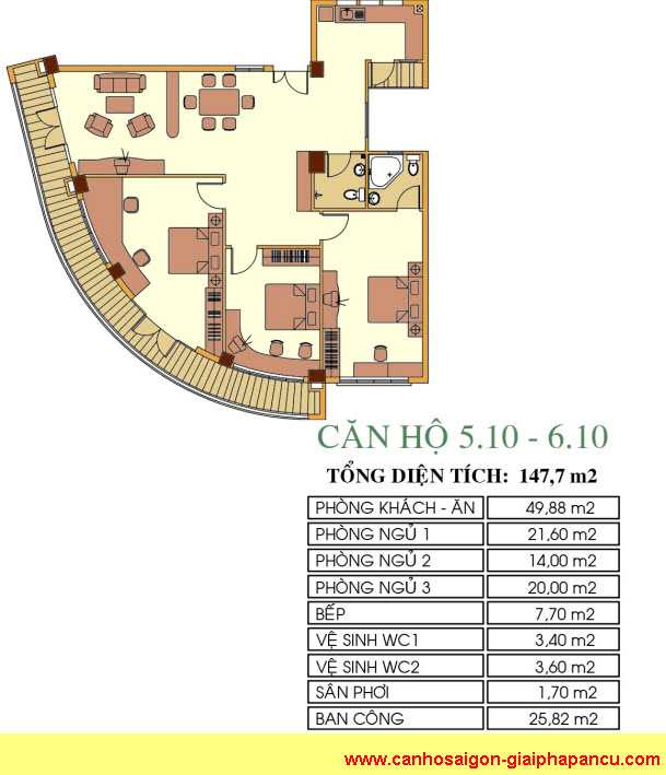 Căn hộ 5.10 - 6.10