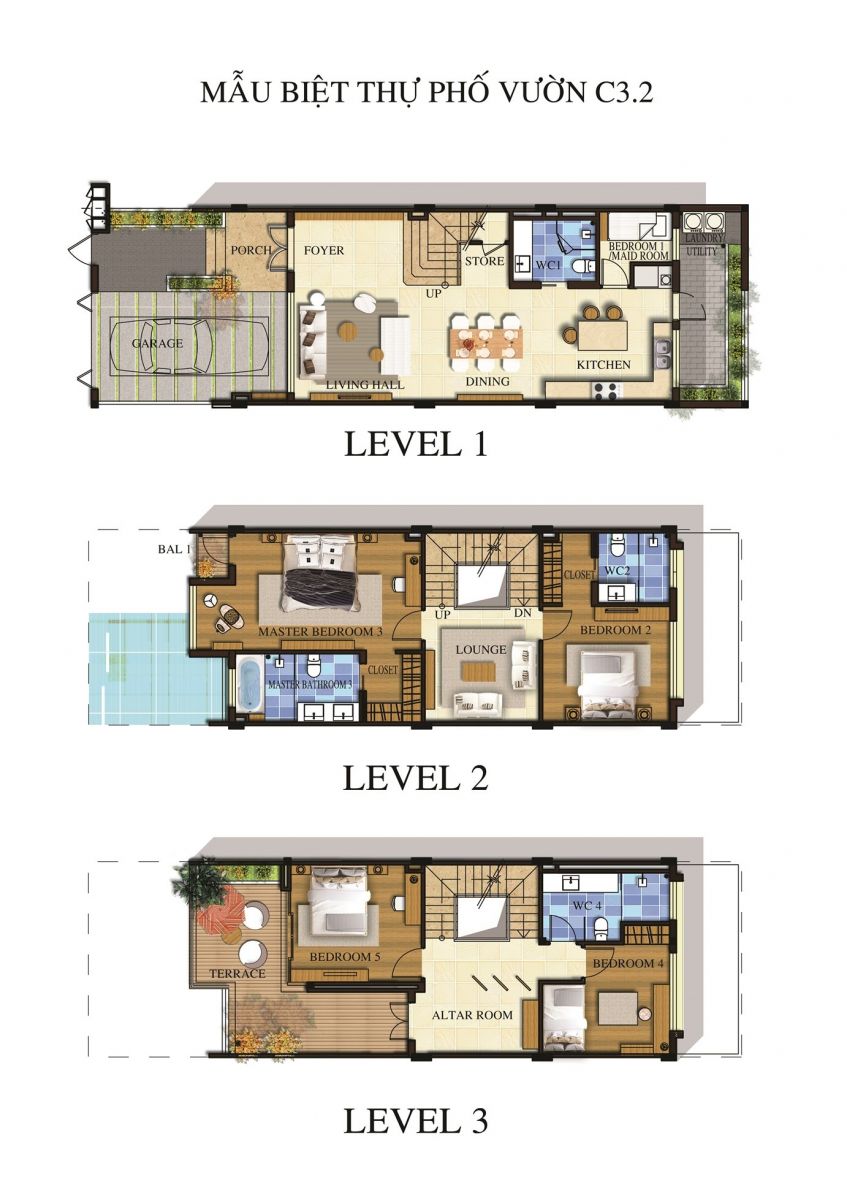 Thiết kế biệt thự C3.2
