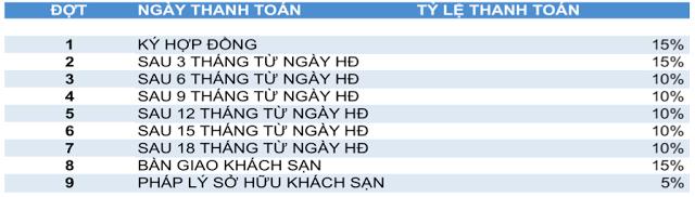 Tiến độ thanh toán khi mua villa hướng biển dự án New Hội An City