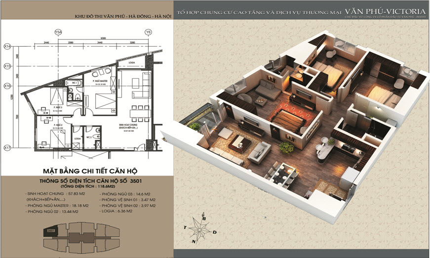 Thiết kế căn hộ 3501
