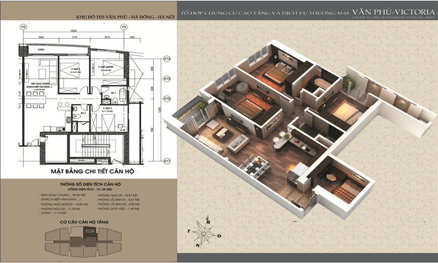 Thiết kế căn hộ 3507