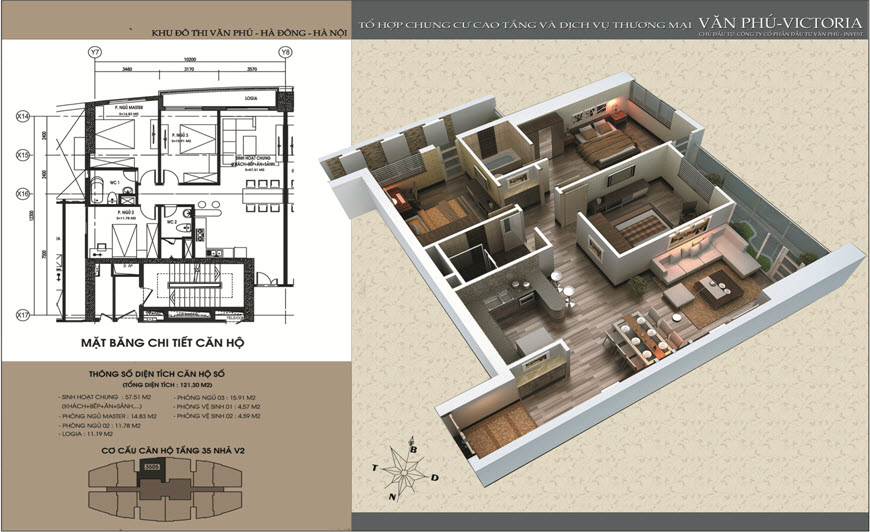 Thiết kế căn hộ 3605
