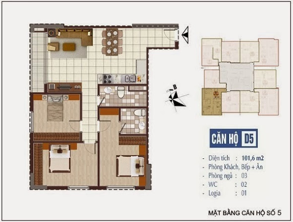 Thiết kế căn hộ D5