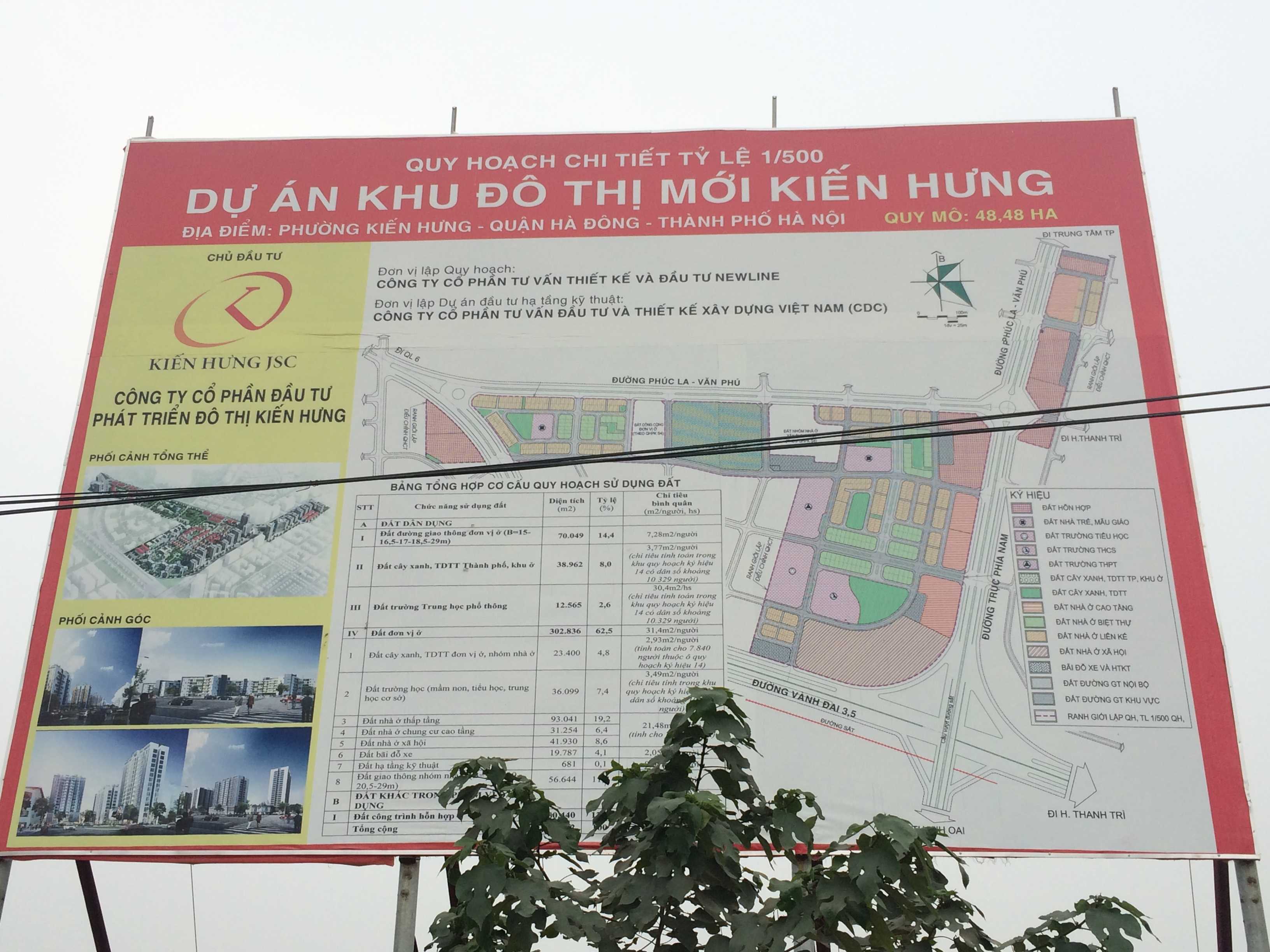 Dự án đã xây dựng một số khu liền kề và chung cư, còn lại đang san lấp mặt bằng chuẩn bị xây dựng