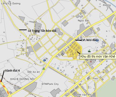 Vị trí dự án KĐT Văn La - Văn Khê