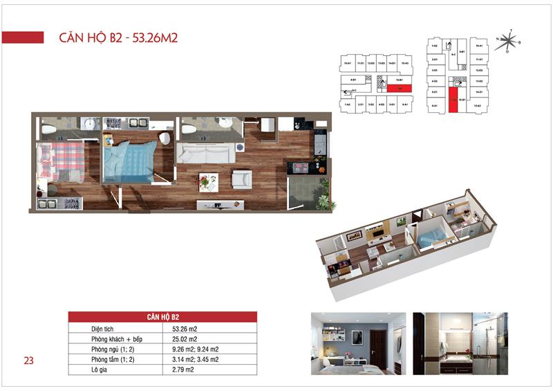 Thiết kế căn hộ B2