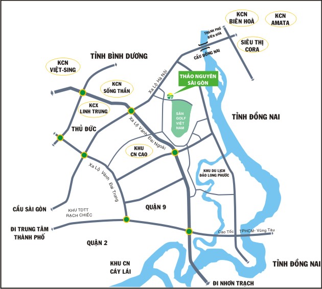 Vị trí của Khu biệt thự Thảo Nguyên Sài Gòn | ảnh 1