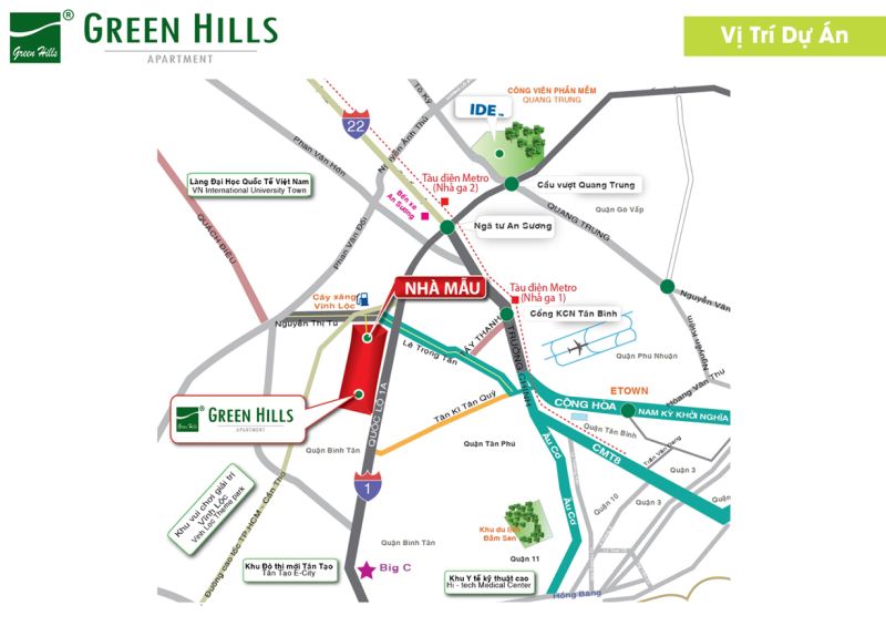 Vị trí dự án Green Hills green hills