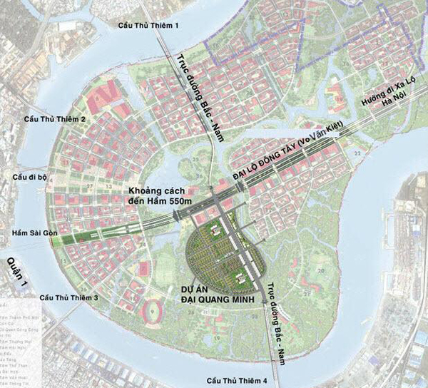 Vị trí dự án Đại Quang Minh Dự án Đại Quang Minh