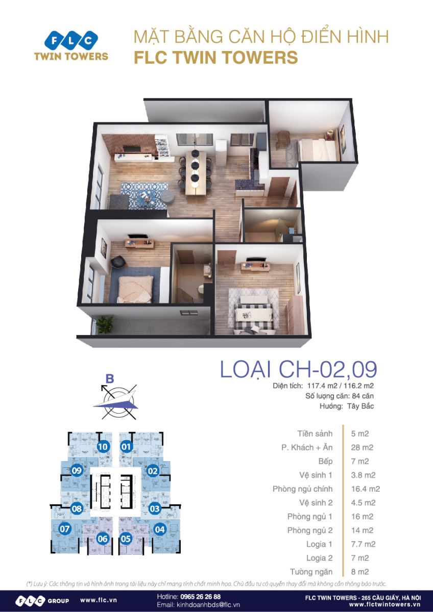 Thiết kế căn hộ CH-02, 09