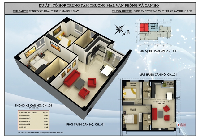 Thiết kế căn hộ CH01