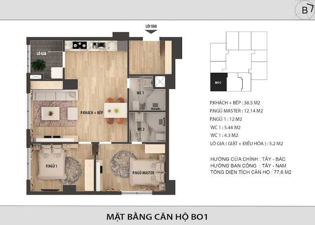 Thiết kế căn hộ BO1
