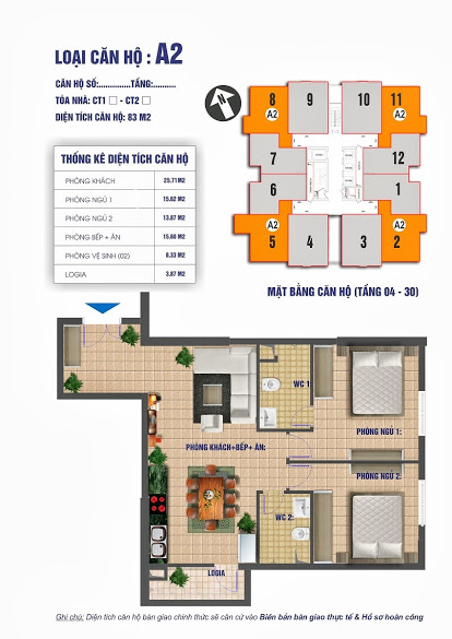 Thiết kế căn hộ A2