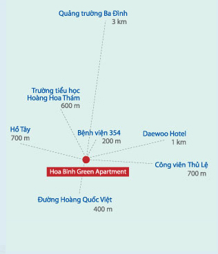 Vị trí của Hòa Bình Green Apartment Vị trí của Hòa Bình Green Apartment | ảnh 1