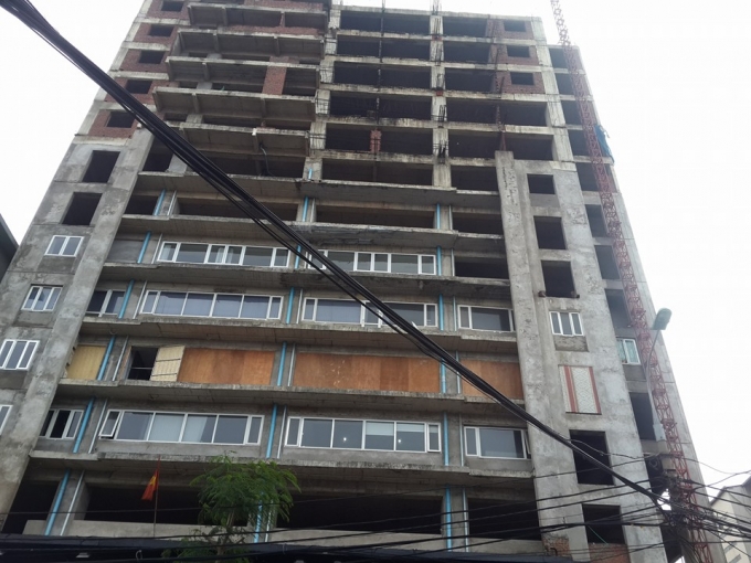 Dự án đã thi công tới tầng 11