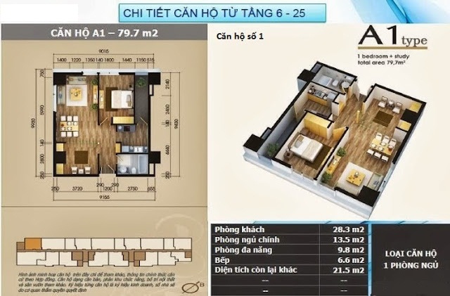 Thiết kế căn hộ A1