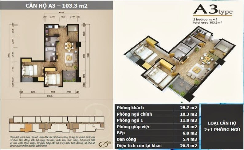 Thiết kế căn hộ A3