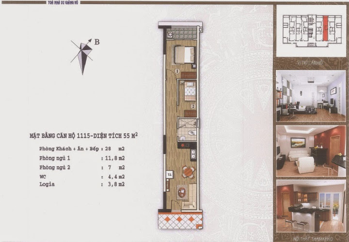 Thiết kế căn hộ 1115