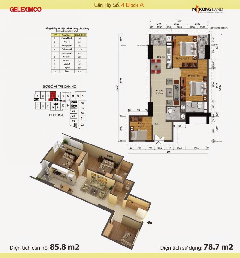 Thiết kế căn hộ 4A
