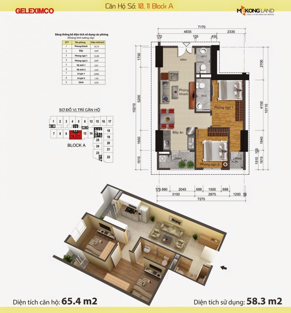 Thiết kế căn hộ 10A,11A