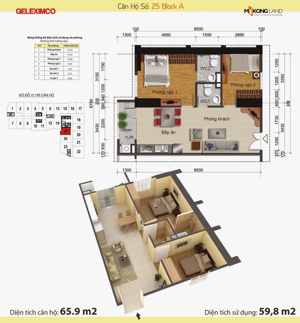 Thiết kế căn hộ 25A
