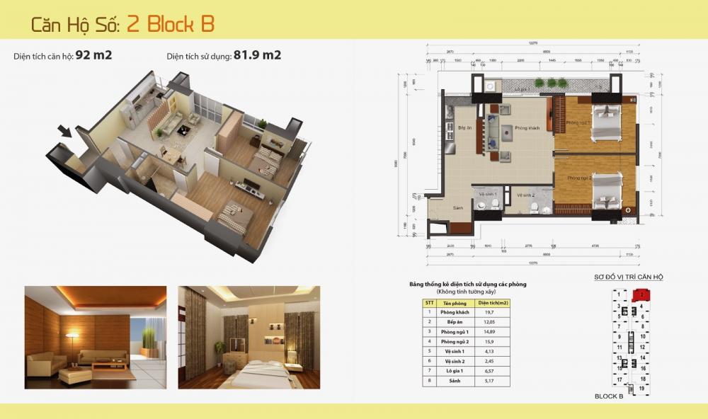 Thiết kế căn hộ 2B